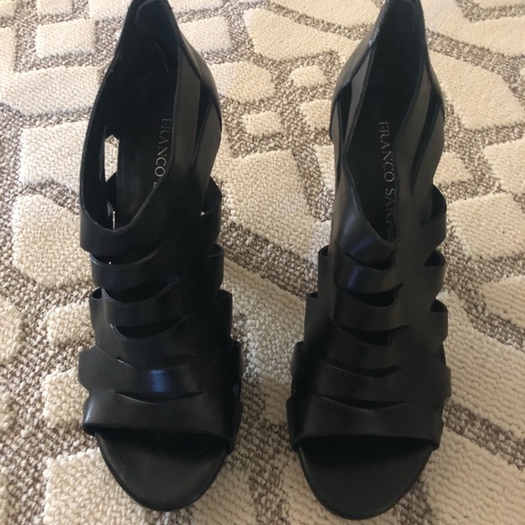 Franco sarto black leather caged heels - Picture 2 of 11